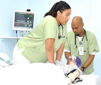 BC Nursing students practice CPR