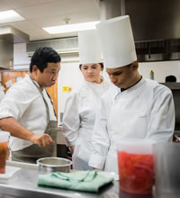 Chef Danai teaching Bermuda College Students