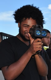 student trys police radar